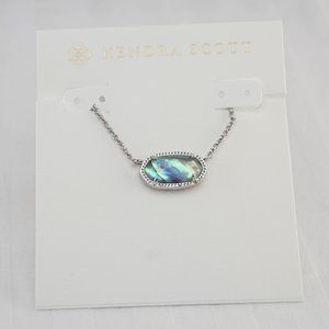 NWT Elisa Silver Necklace in Abalone Shell (Brand New with Dust Bag)